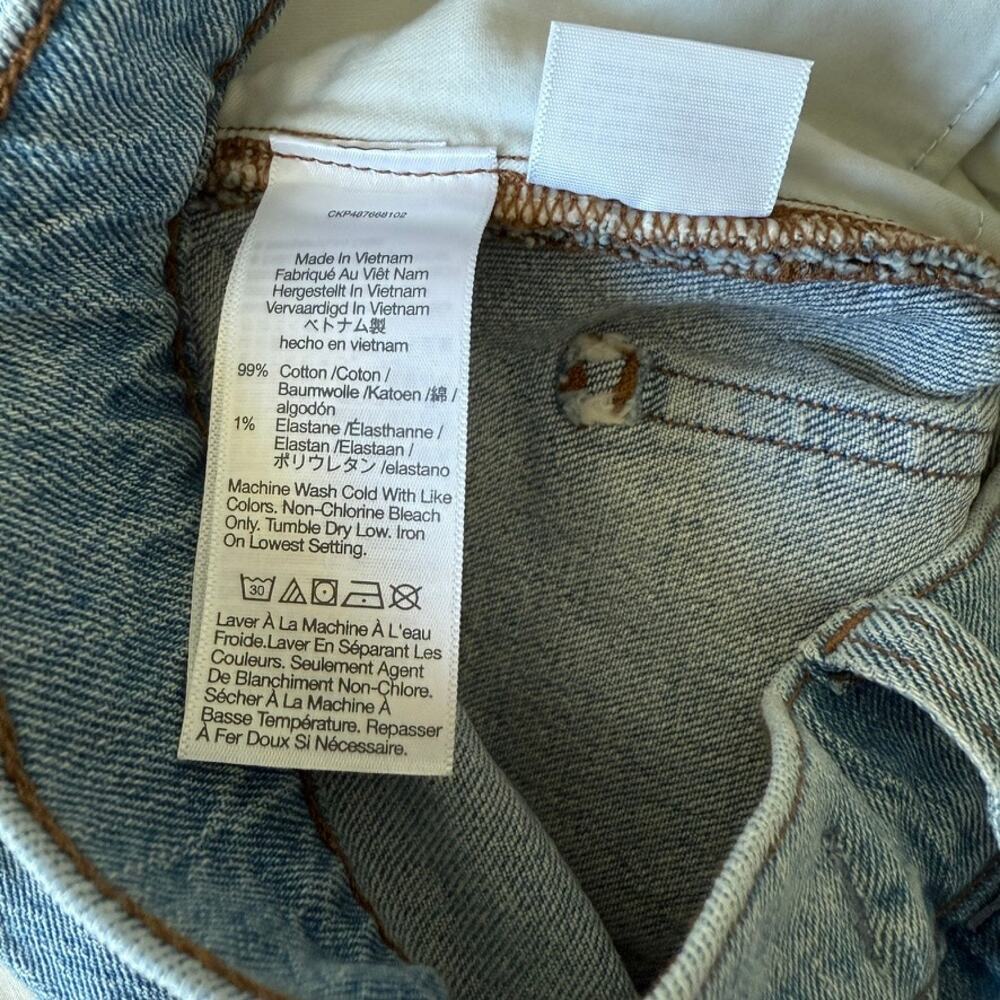 madewell perfect vintage wide-leg crop jean altoona blue wash no603 women 28 - Picture 6 of 7